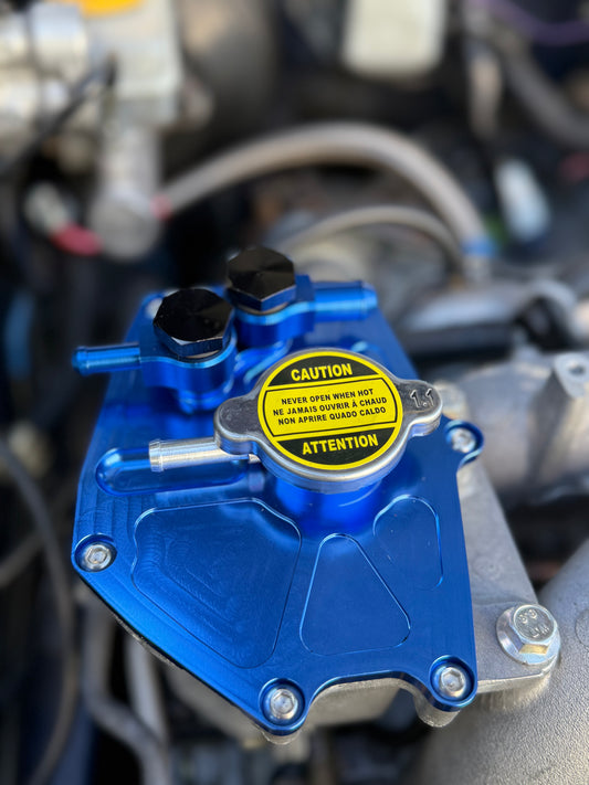 Subaru WRX, GD, Forester XT, SG, coolant expansion tank billet top