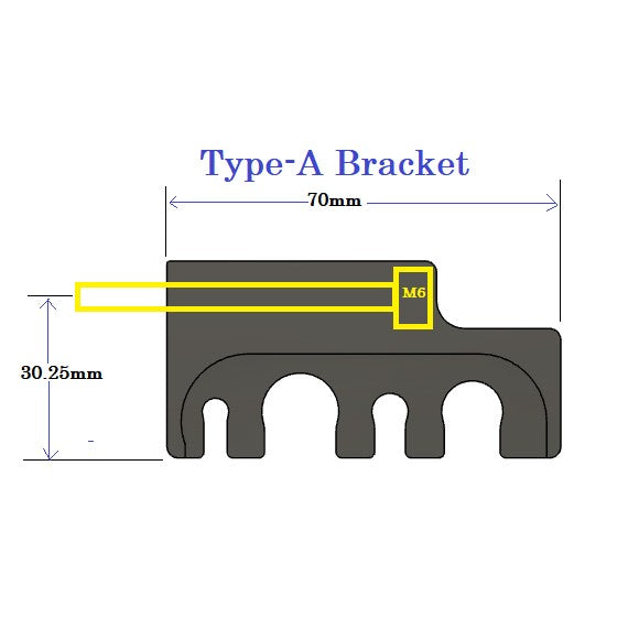 Billet Fuel Line Individual Type A Bracket