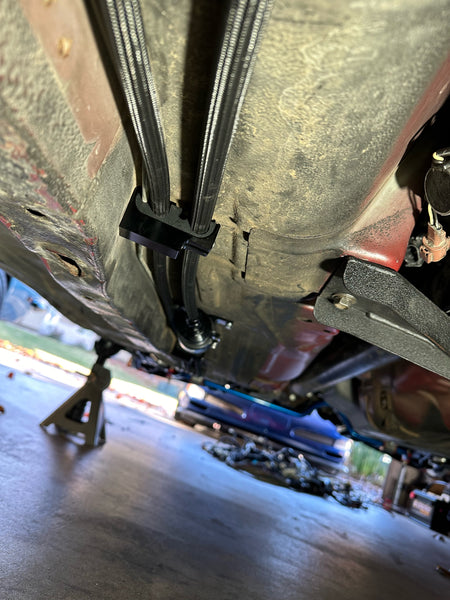 C33 Laurel billet fuel line brackets set