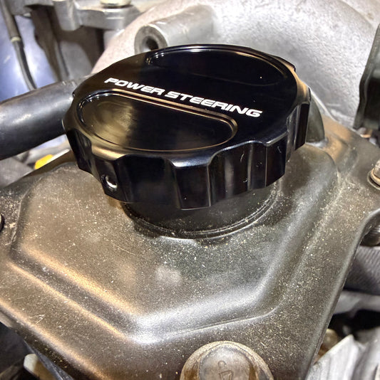 Subaru WRX GC Impreza Billet Power Steering Reservoir Cap (power steering text)