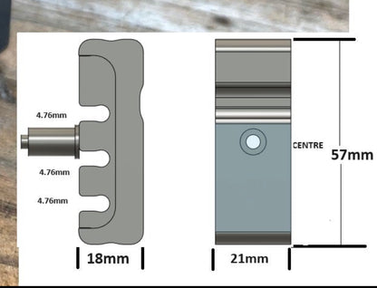 Universal 3-Slot Billet Brake Line Mounting Bracket
