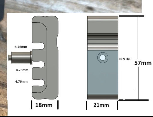 Universal 3-Slot Billet Brake Line Mounting Bracket