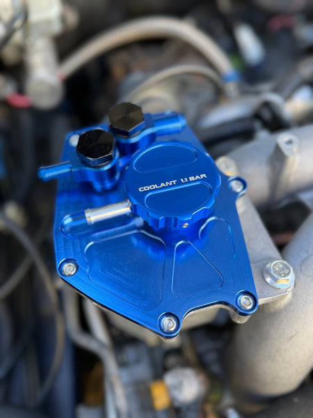Subaru WRX, GC, GF, Forester SF ,Liberty/Legacy BE, BH, B4 coolant expansion tank billet top