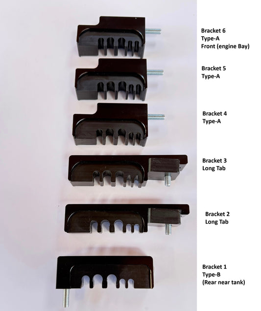 Nissan Pulsar N14 FWD Billet Fuel Line Bracket Set