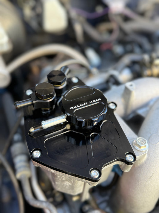 Subaru WRX, GD, Forester XT, SG, coolant expansion tank billet top