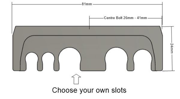 Universal slim billet fuel line brackets.