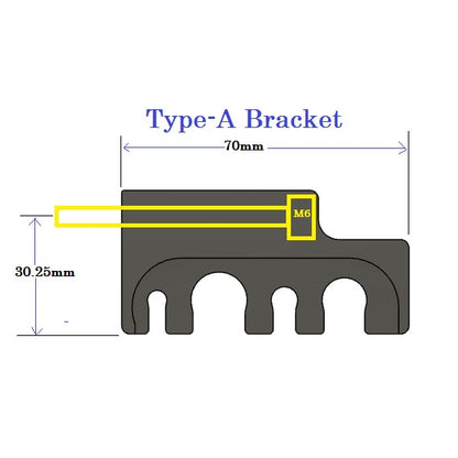 Billet Fuel Line Individual Type A Bracket