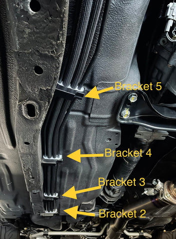 Nissan S15 billet fuel line bracket set